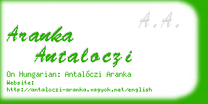 aranka antaloczi business card